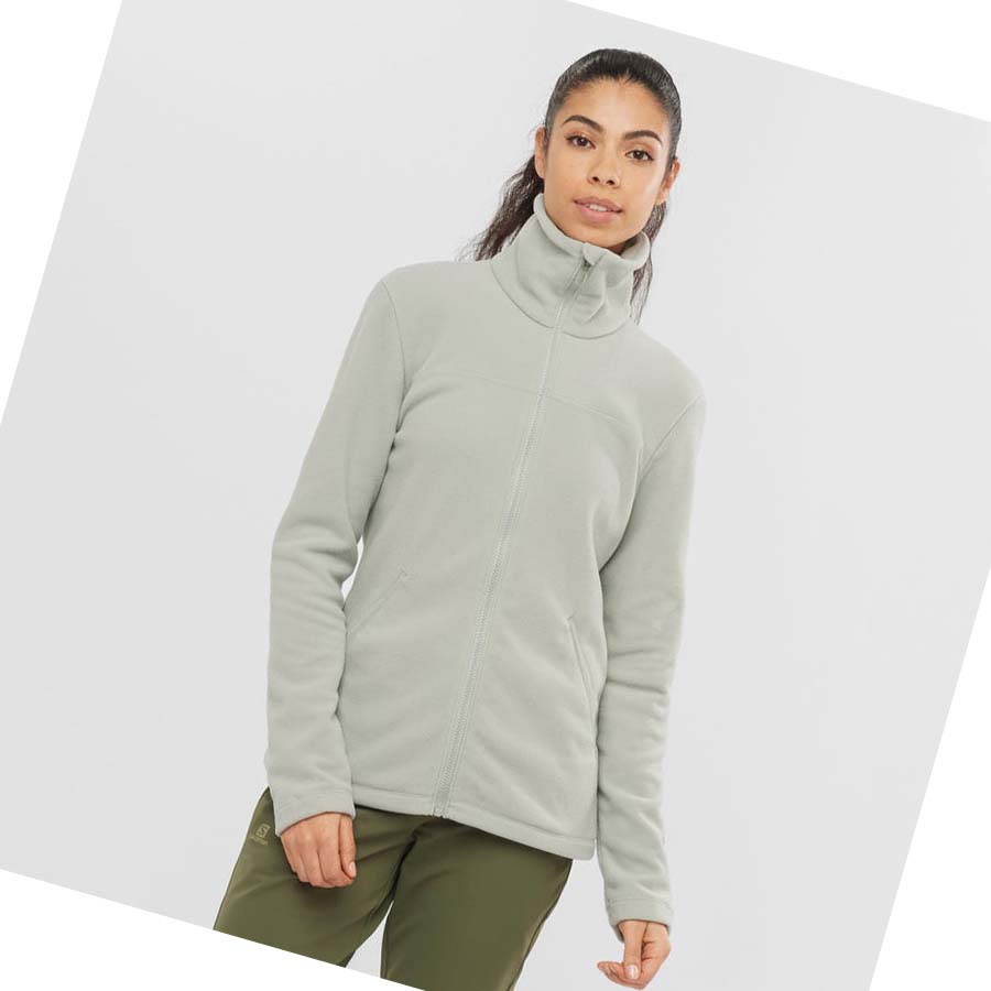 Salomon ESSENTIAL COSY FLEECE Kapucnis Pulóver Női Bézs | HU 3112JPQ